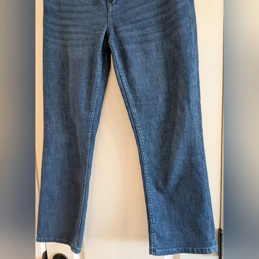Anthropologie Maeve The Essential Slim High-Rise Straight Blue Jeans Size 28